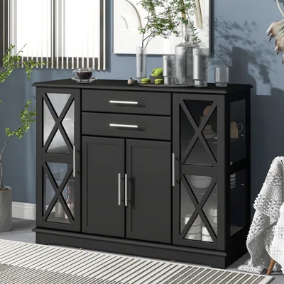 47 ' White Sideboard With Large Storage Space