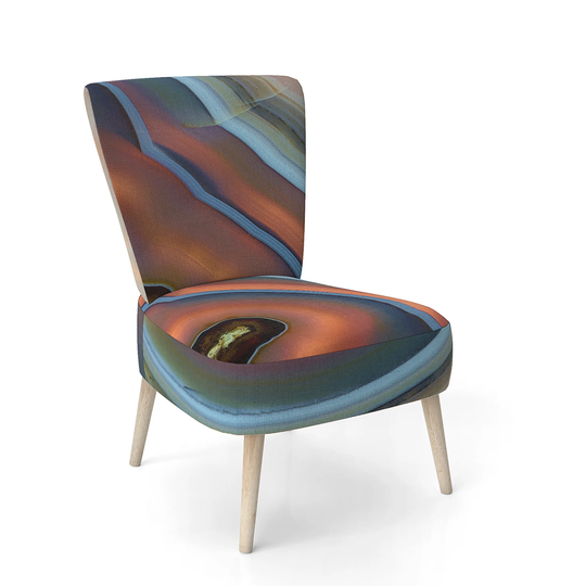 Designart 'Abstract Mineral Texture' Upholstered Mid-Century Accent Chair