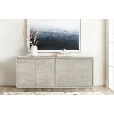 Abbey 4 Door Sideboard Buffet In Grey Oak Wood