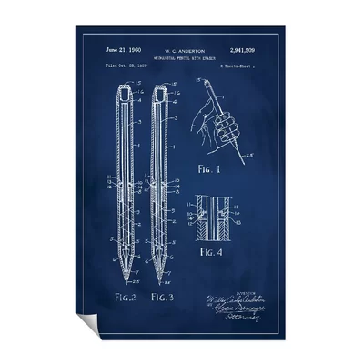 'Mechanical Pencil Patent' Graphic Art Print