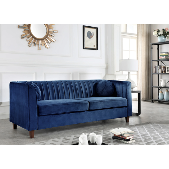 US Pride Lowery Velvet Kitts Classic Chesterfield Sofa