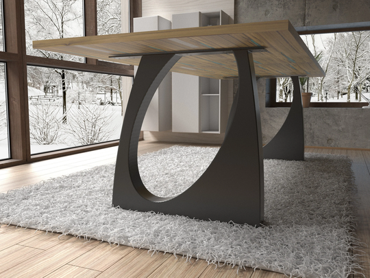 Handmade Steel Table Legs Designer Edition Unique Shape. Great For Rustic Home Or Modern Homes. Metal With Premium Quality. [Flndsme8]