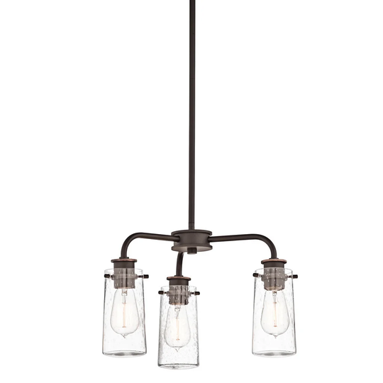 Kichler Lighting Braelyn Collection 3-light Olde Bronze Chandelier/Semi-Flush Mount
