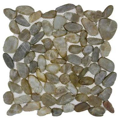 Yenisei Random Sized Natural Stone Mosaic Tile in Gray
