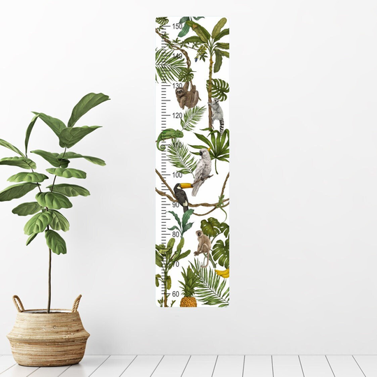 Jungle Growth Measure, Wall Stickers For Kids Nursery Accessories Decal Child Height Measure