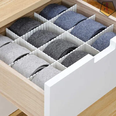 40PCS Large Drawer Dividers 18.5"X3.54", Deep Plastic Grid Drawer Storage Organizer For Home Closet Stationary Socks Underwear Scarves Organizer-3.54
