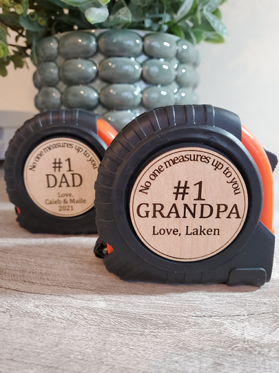 Fathers Day Gift, Personalized Measuring Tape For Him. Present For Dad, Papa, Grandfather, Pop & Daddy. Gift From Child, Daughter Or Son