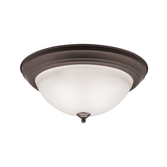 Kichler Lighting Utilitarian 3-light Olde Bronze Flush Mount