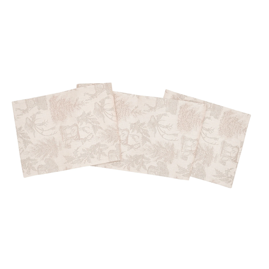 13" x 72" Jacquard Stag Clay Table Runner - Tan - 13" x 72"