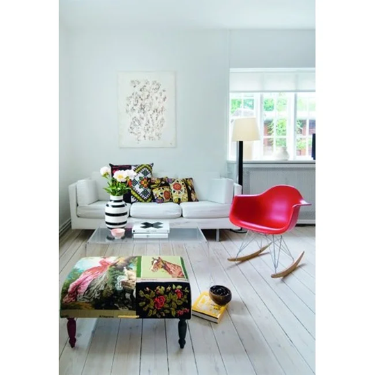 Red Natural Wood Metal Wire Plastic Rocker Chair Rocking Lounge Bedroom Living Room With Arms Back Nursery Accent