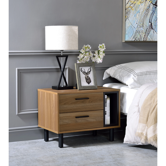 Accent Table, Brown Oak & Black Finish Vibe That Makes Your Decor Feel Breezy And Fresh,Coffee, Console, Sofa & End Tables