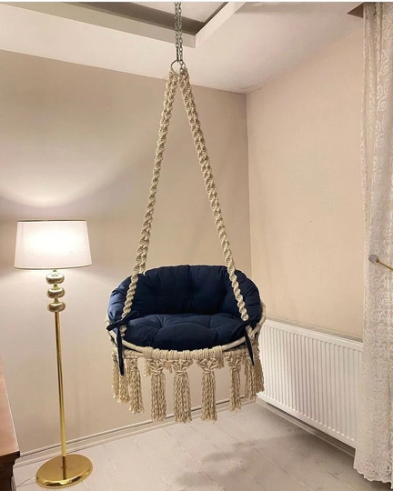 Macrame Hanging Chair, Swing, Indoor Swing, Outdoor Hammock Hammock Chair, Hammock, Swing