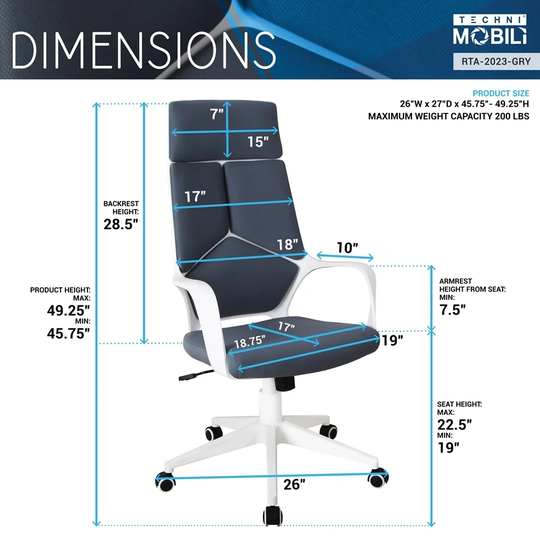 Techni Mobili Modern Studio Office Chair