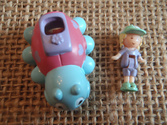 Vintage Bluebird Polly Pocket 1992 Pencil Topper Ladybird Ladybug Pen Pal - Complete