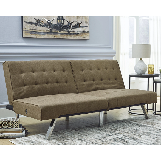 Sivley Brown Flip Flop Armless Sofa