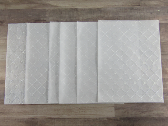 12 White Parchment Embossed Paper-Journal Paper-Scrapbooking-Journaling - Junk Journal Pages Hand Stained Paper-Aged Paper-Vintage Paper