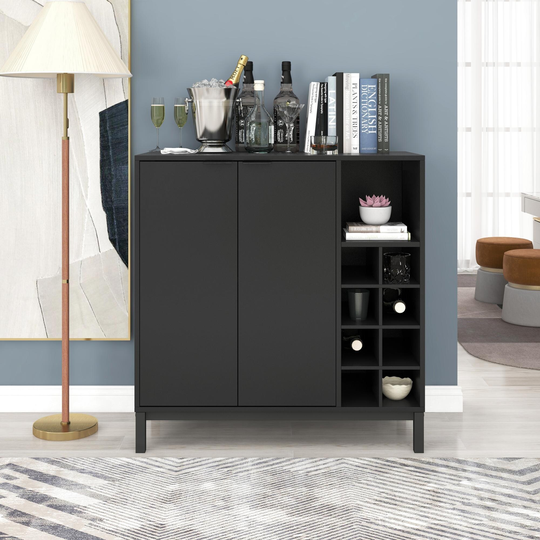 Modern Sideboards and Buffets Cabinets with Storage Cabinet Wine Racks Storage Server Dining Room Console 34 Inch