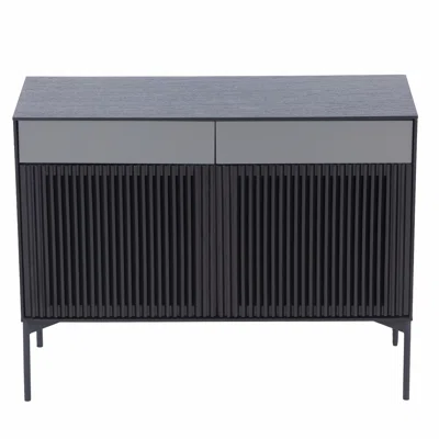 Mid Century Wood Green Storage Sideboard,Buffet Table,TV Stand,Coffee Bar Cabinet With 2 Drawers And Doors