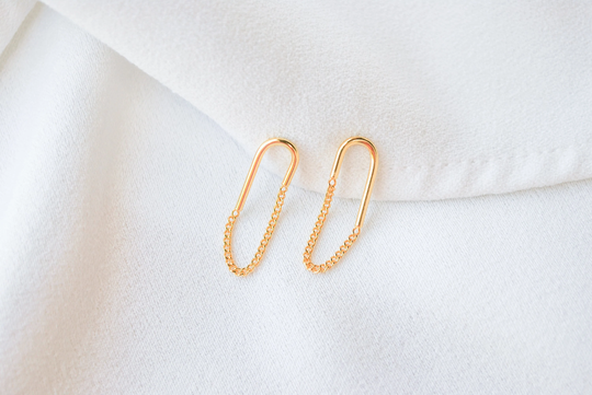 Chain Earrings, Stud Earrings, Drop Earrings, Minimalist Earrings, Unique Earrings, Gold Filled, Dainty Gold Earrings, Dainty Jewelry
