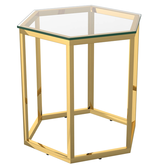 Contemporary Metal and Glass Accent Table