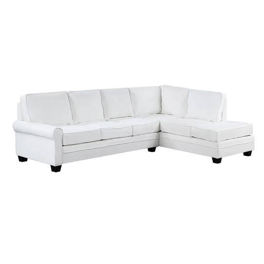 Modern Linen Upholstered Reversible L-shape Sectional Sofa