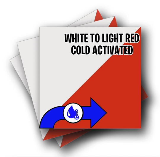 Color Changing Adhesive Craft Vinyl - Shift Cold White To Light Red Temperature Change Changing Effect 12" X