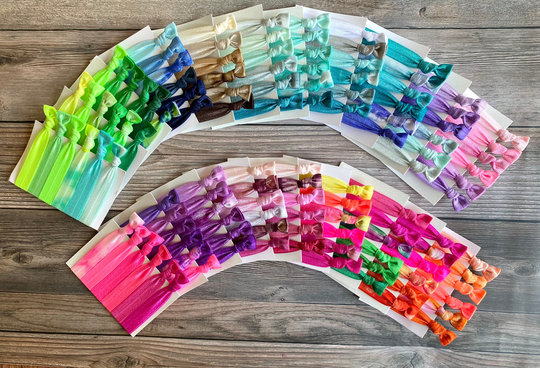 Tie Dye Hair Ties-Colorful Ties-stretchy Ties-Tie Fold Over Elastic Bands