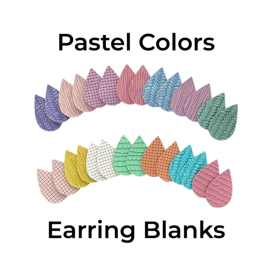 New Spring Easter Colors Leather Teardrop Sample Pack, Pastel Die Cut Earring Blanks For Diy Tear Drop Shapes, Wholesale Trendy Pendants