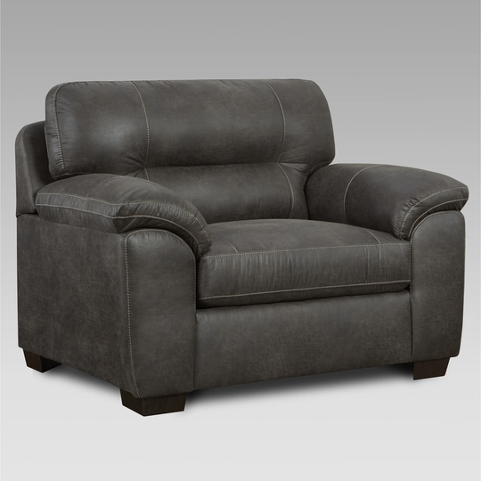 Roundhill Furniture Tirana Contemporary Fabric Pillow-top Arm Chair in Sequoia Ash