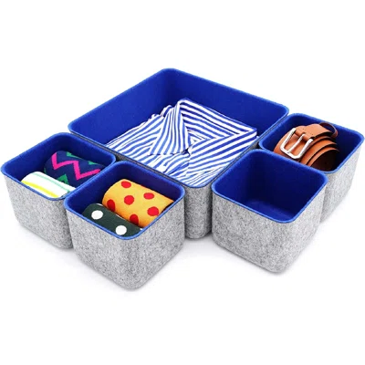 Storage Bins Set Office Drawer Organizers For School Home Kitchen Closet Cabinet Desk Organizing Boxes Gifts