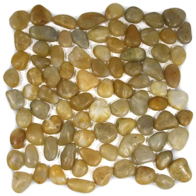 Yenisei Random Sized Natural Stone Mosaic Tile in Amber