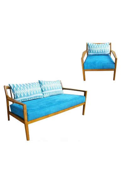 Mid Century Modern Teakwood Arm Chair Or Settee