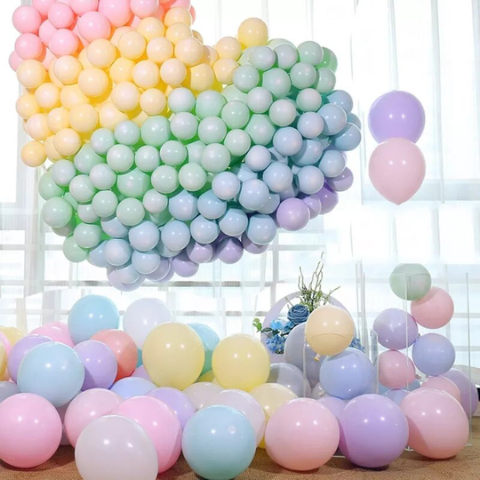 21 Pastel Colors Balloons Bouquet, Unicorn Rainbow Party Decorations, Colorful Ice Cream Balloons, Pastel Birthday Decoration