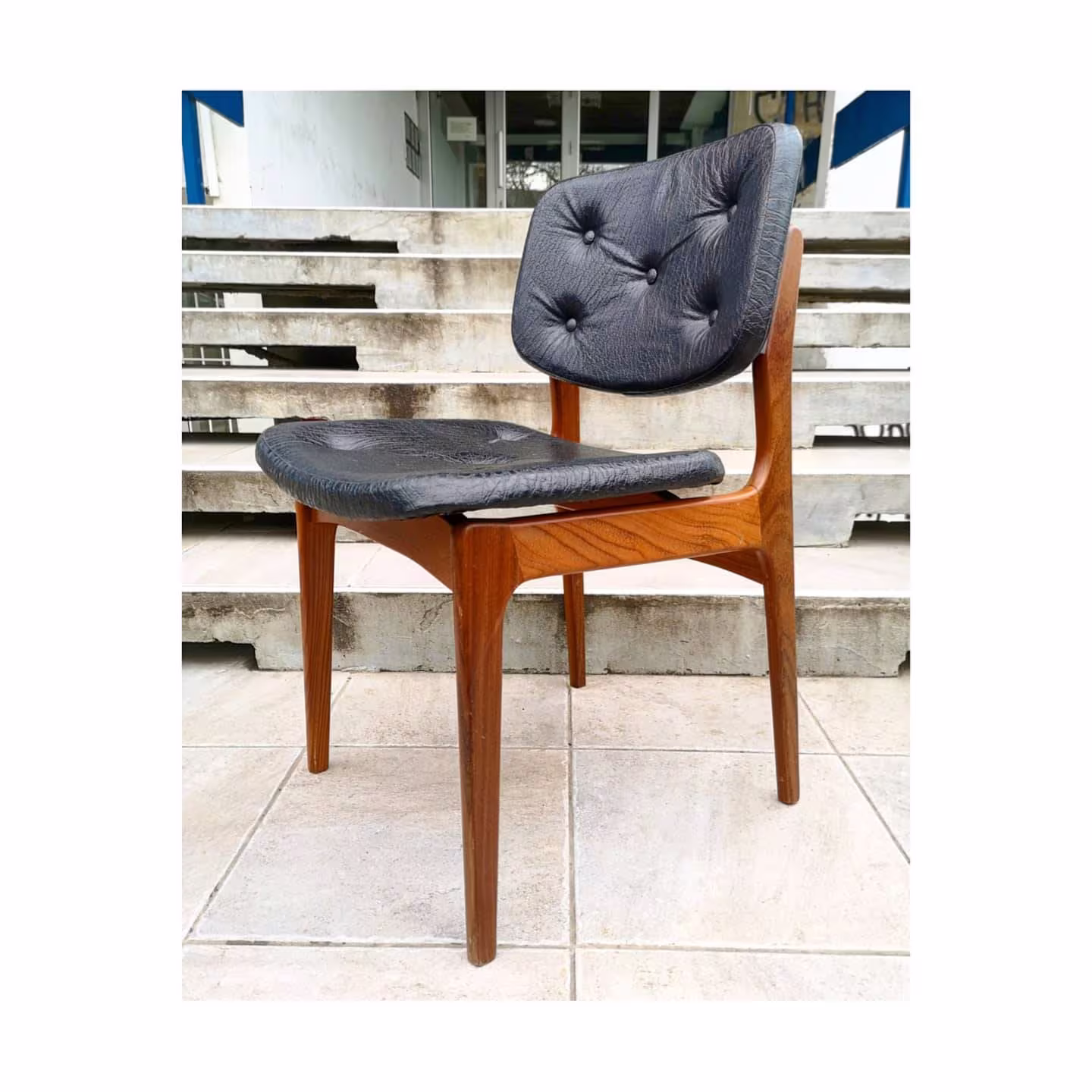 Set Of 4 Danish Teak Dining Chairs // Mid Century Modern Wood Vintage Made in Denmark