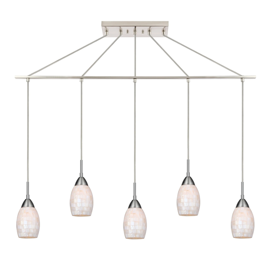 Woodbridge Lighting 13229STN-C2040 Venezia 5-light Linear Pendant