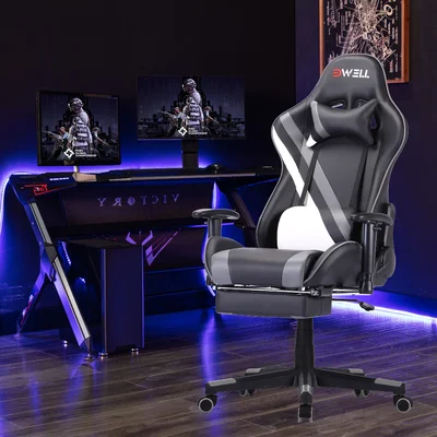 EDWELL Ergonomic Gaming Chair Leather Gaming Chair Function Lying Recliner Seat Home Office Chair