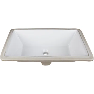 Porcelain Rectangular Undermount Bathroom Sink