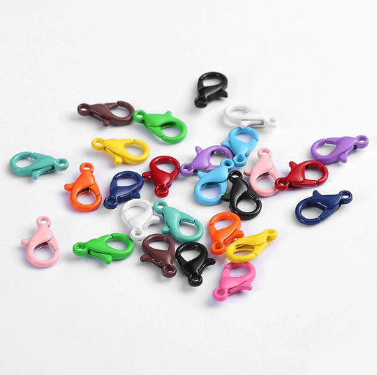 10 Pcs/50 Pcs Assorted Color Zinc Alloy Lobster Clasps, 12mm Claw Clasp For Jewelry Chain Link, Choose Your