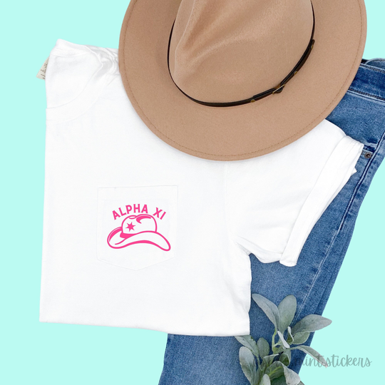 Alpha Xi Delta | Comfort Colors Short Sleeve Pocket Tee