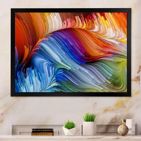 Designart 'Elegance Of Liquid Color XII' Modern Framed Wall Art