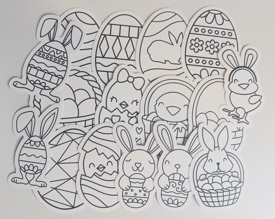 Easter Coloring Stickers, Gifts, Diy, Basket Gifts, Kids School Easter