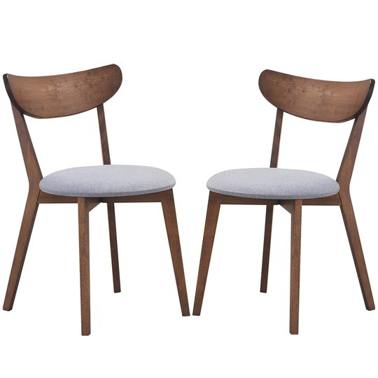 2PCS Dining Chair Side Chair with Soft Seat and Solid Wooden Legs