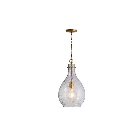 1-light Patinaed Brass Pendant