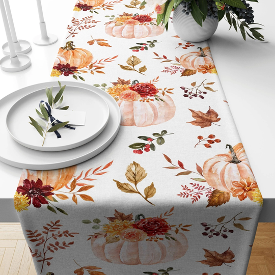 Halloween Runner, Table Decor, Pumpkin Gift, Party, Orange Runner
