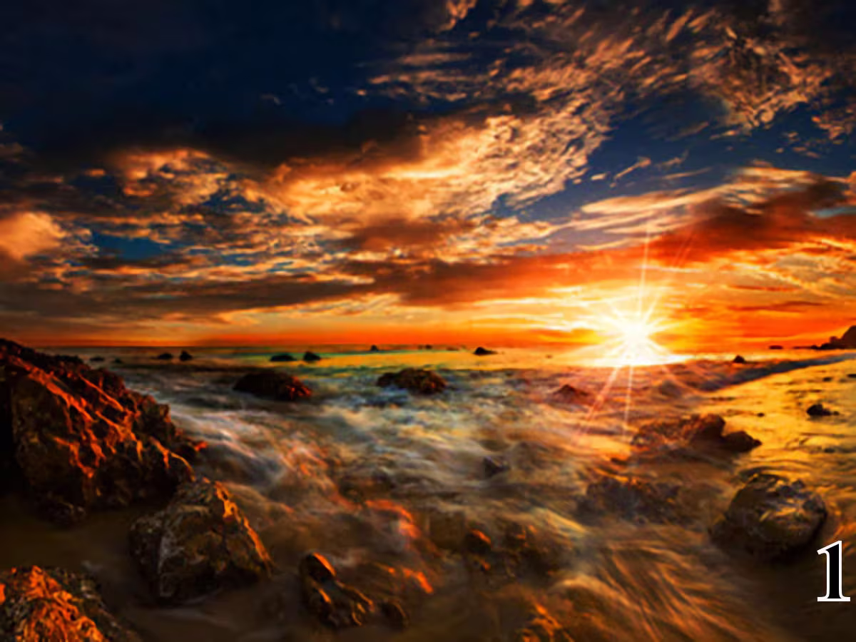 9 Beautiful Sunsets Diy 5D Diamond Painting Kit Full Square Drill