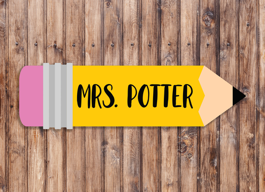 Personalized Teacher Pencil Wood Sign