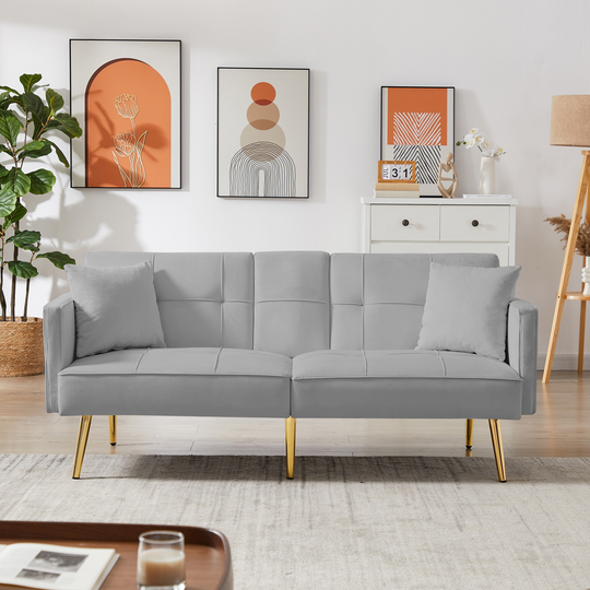 69.2" Velvet Sofa Bed