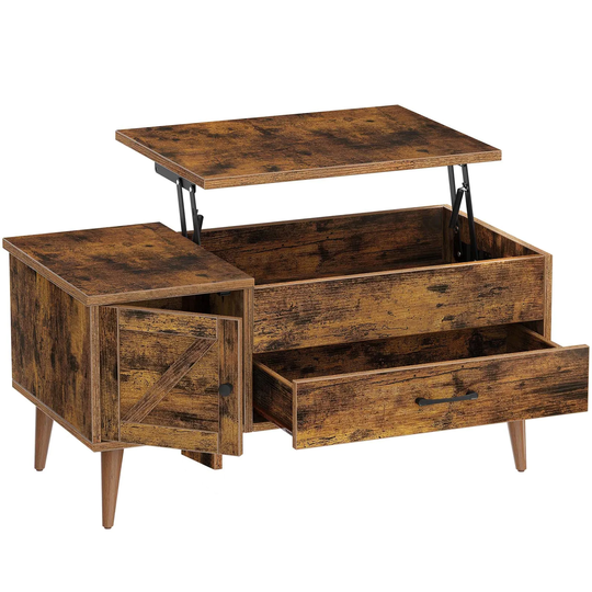 Coffee Table with Drawer, Lift Top Coffee Table with Hidden and Open Compartment, 39.4" Living Room Tables