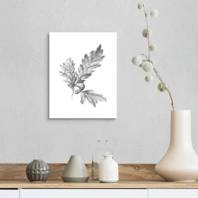 Oak Leaf Pencil Sketch I Canvas Wall Art