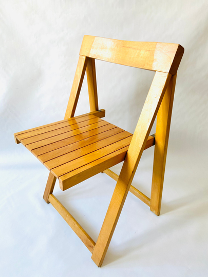 Vintage Folding Chair/ 1970S/Wooden Aldo Jacober Stye